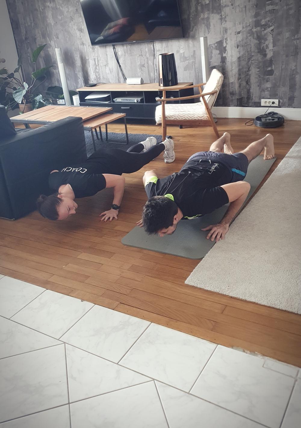 Séance de coaching à domicile, dans le salon
